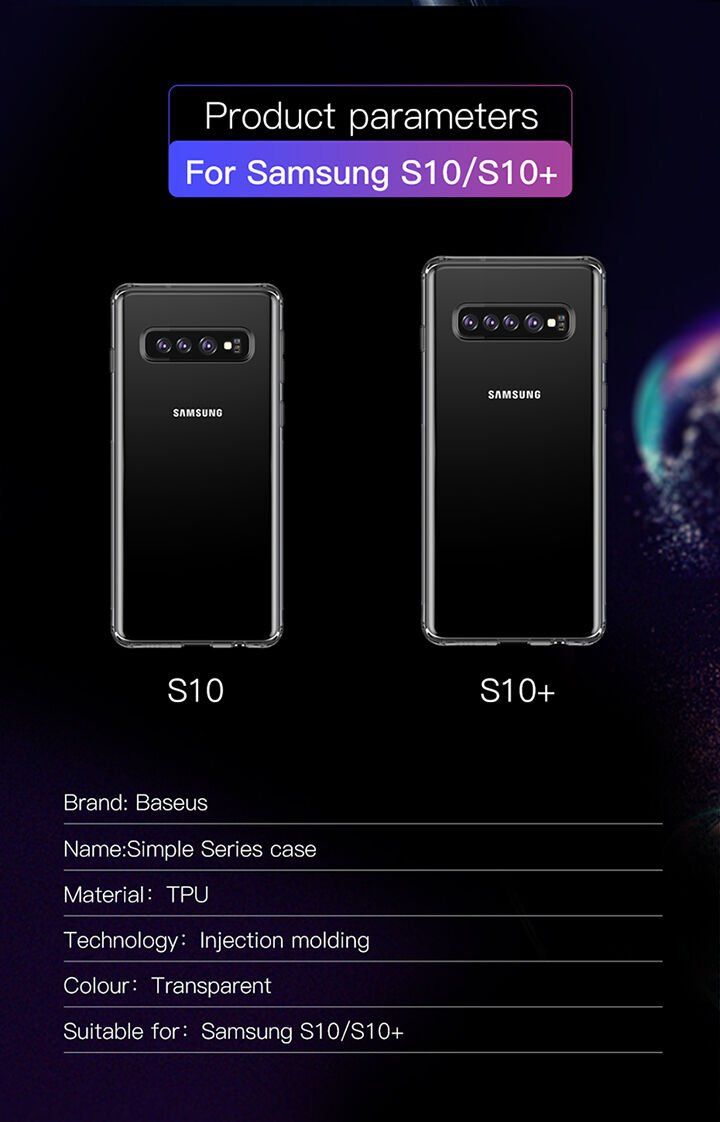 Baseus műanyag védő tok Samsung Galaxy S10 - transzparens