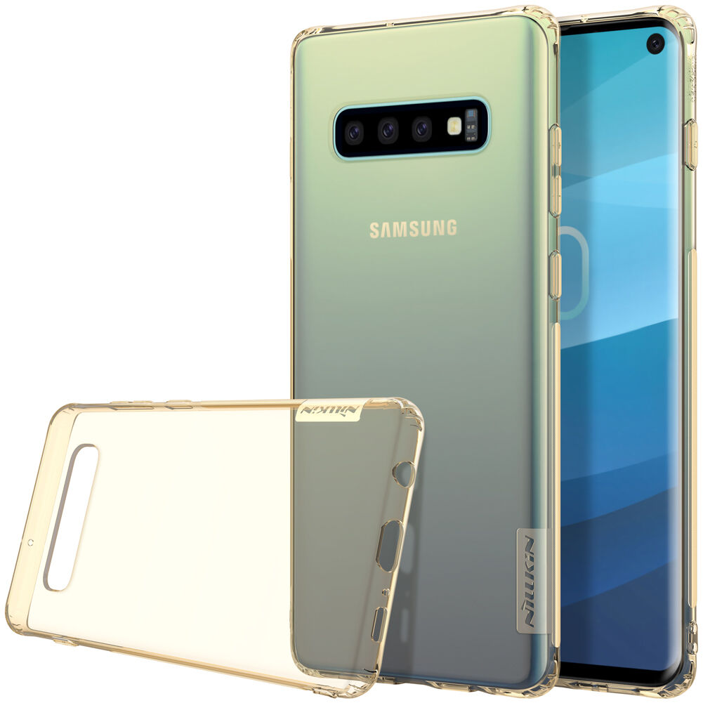 Nillkin transzparens tok puha műanyagból Samsung Galaxy S10 - arany