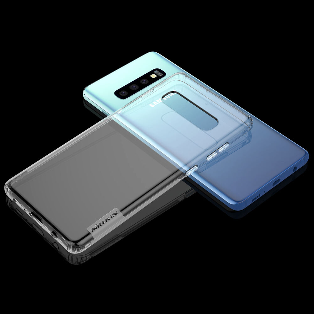 Nillkin transzparens tok puha műanyagból Samsung Galaxy S10 - arany