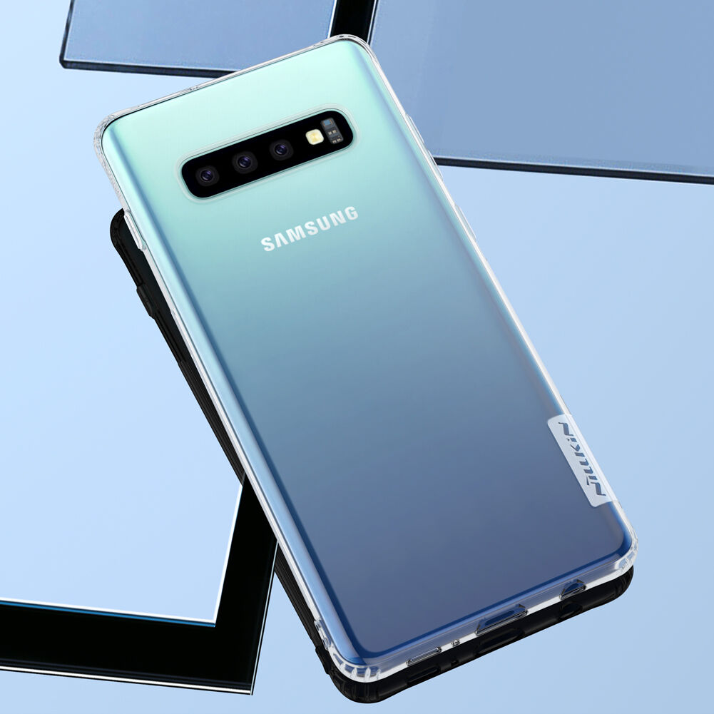 Nillkin transzparens tok puha műanyagból Samsung Galaxy S10 - arany Nillkin transzparens tok puha műanyagból Samsung Galaxy S10 - arany