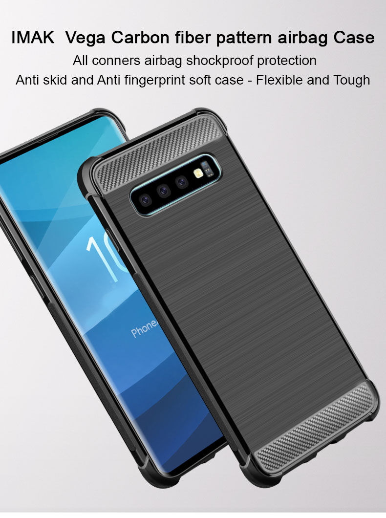 Imak védő tok csiszolt textúrával Samsung Galaxy S10 - fekete