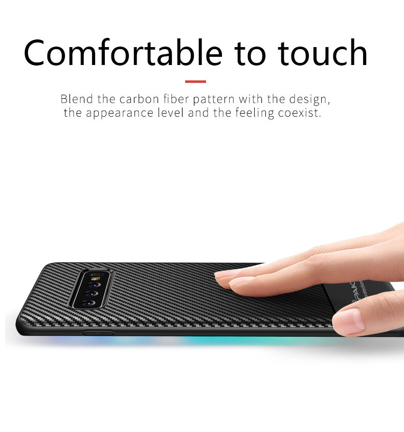 Ipaky tok karbonszálas textúrával Samsung Galaxy S10 - szürke