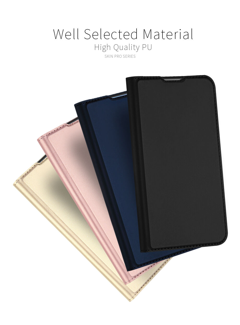 Dux Ducis Skin Pro flip cover tok Samsung Galaxy S10 Plus - sötétkék