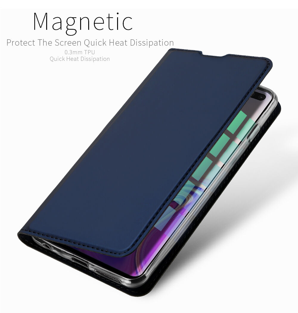 Dux Ducis Skin Pro flip cover tok Samsung Galaxy S10 Plus - sötétkék