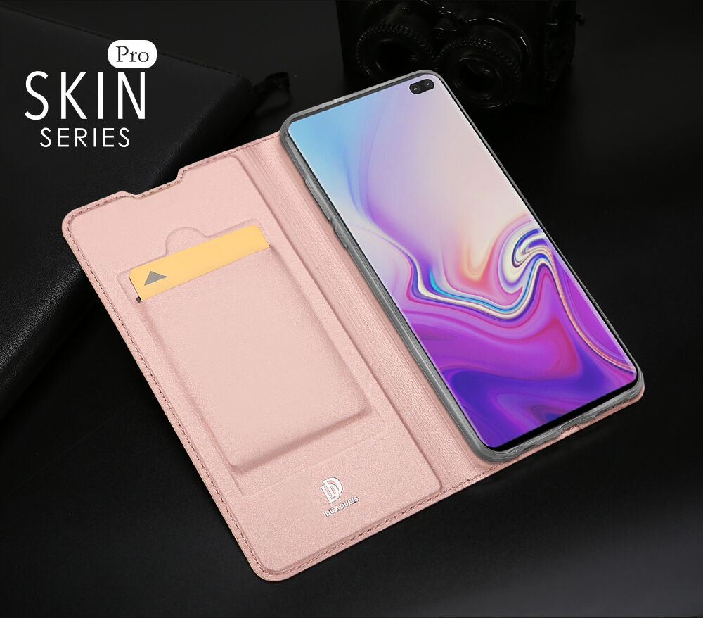 Dux Ducis Skin Pro flip cover tok Samsung Galaxy S10 Plus - sötétkék