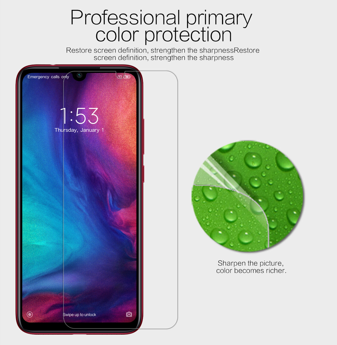 Nillkin HD átlátszó karcálló védő fólia Xiaomi Redmi Note 7
