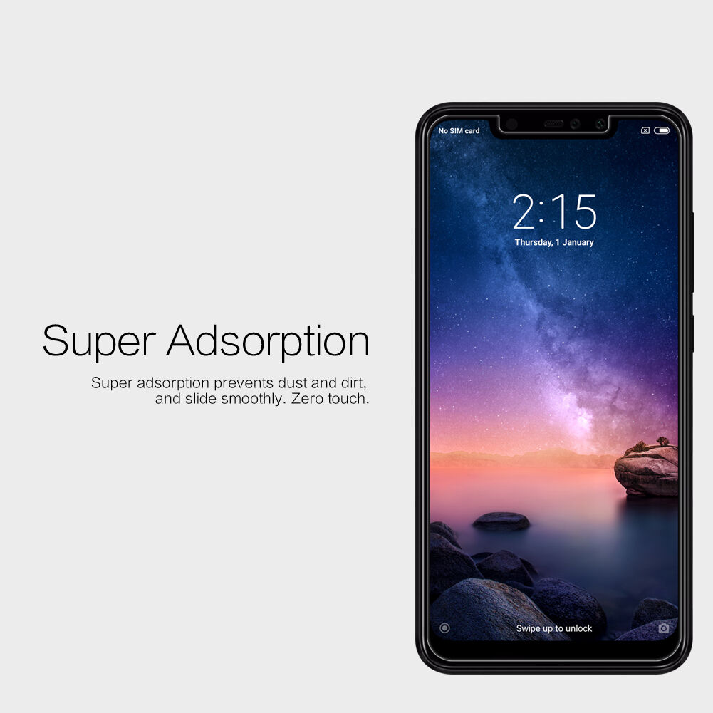 Nillkin anti-fingerprint védő fólia Xiaomi Redmi Note 6 - kristály tisztán átlátszó