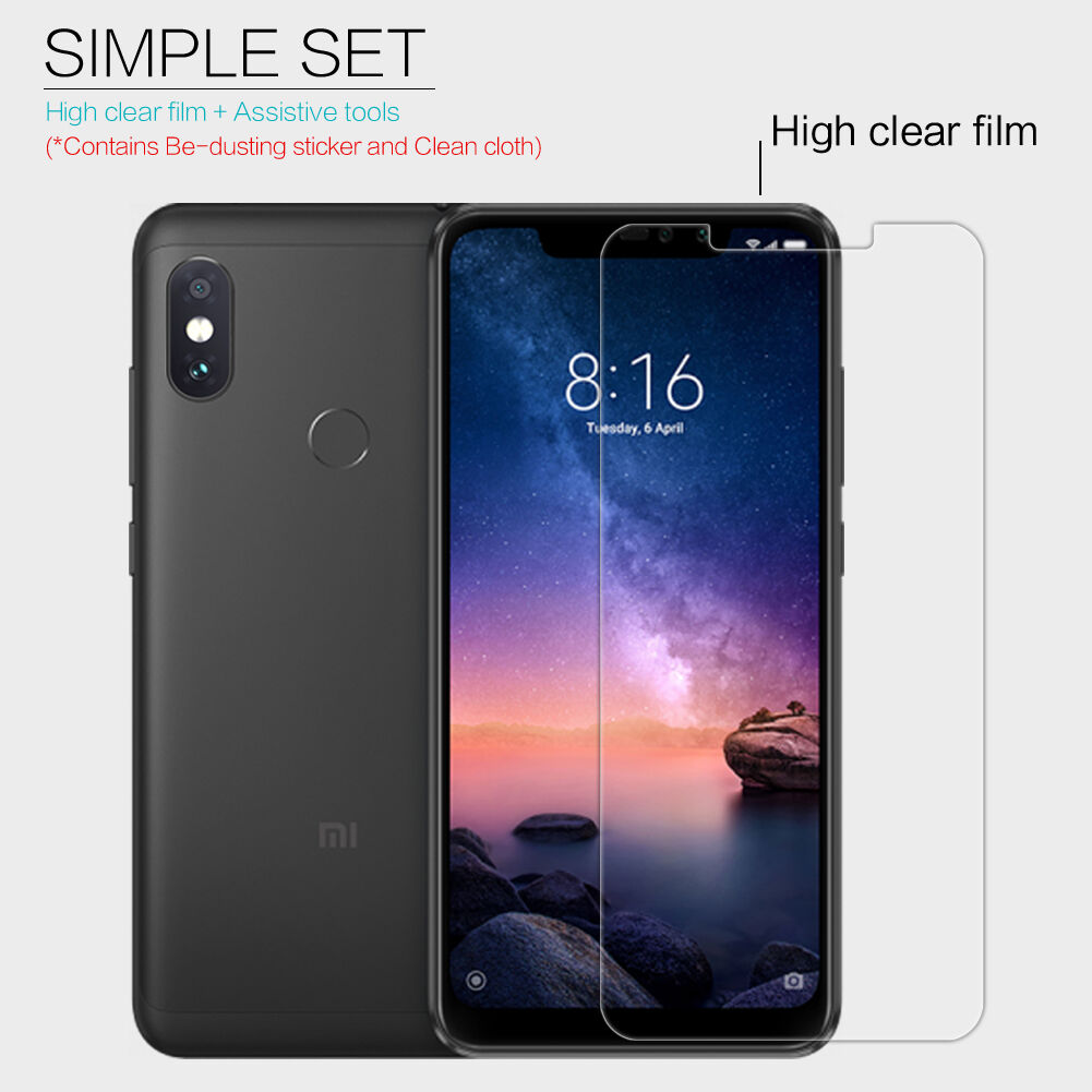 Nillkin anti-fingerprint védő fólia Xiaomi Redmi Note 6 - kristály tisztán átlátszó