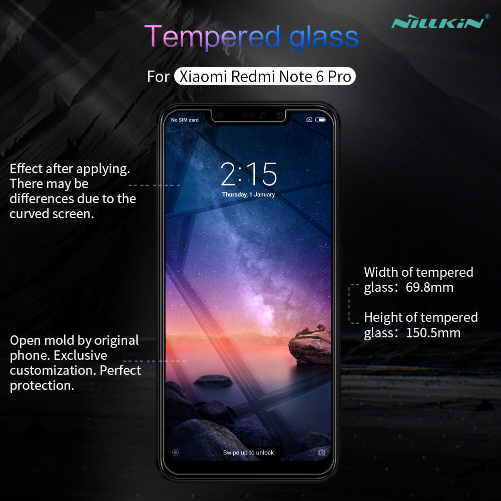 Nillkin anti-fingerprint védő fólia Xiaomi Redmi Note 6 - kristály tisztán átlátszó