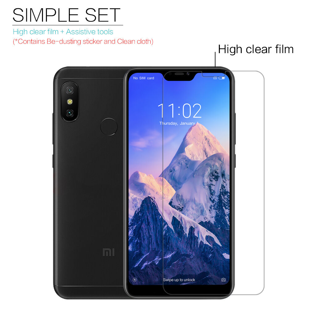 Nillkin anti-fingerprint védő fólia Xiaomi Mi A2 Lite - kristály tisztán átlátszó