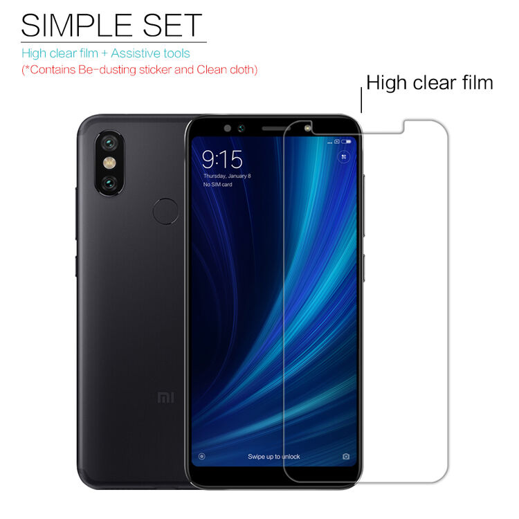 Nillkin anti-fingerprint védő fólia Xiaomi Mi A2 - kristály tisztán átlátszó