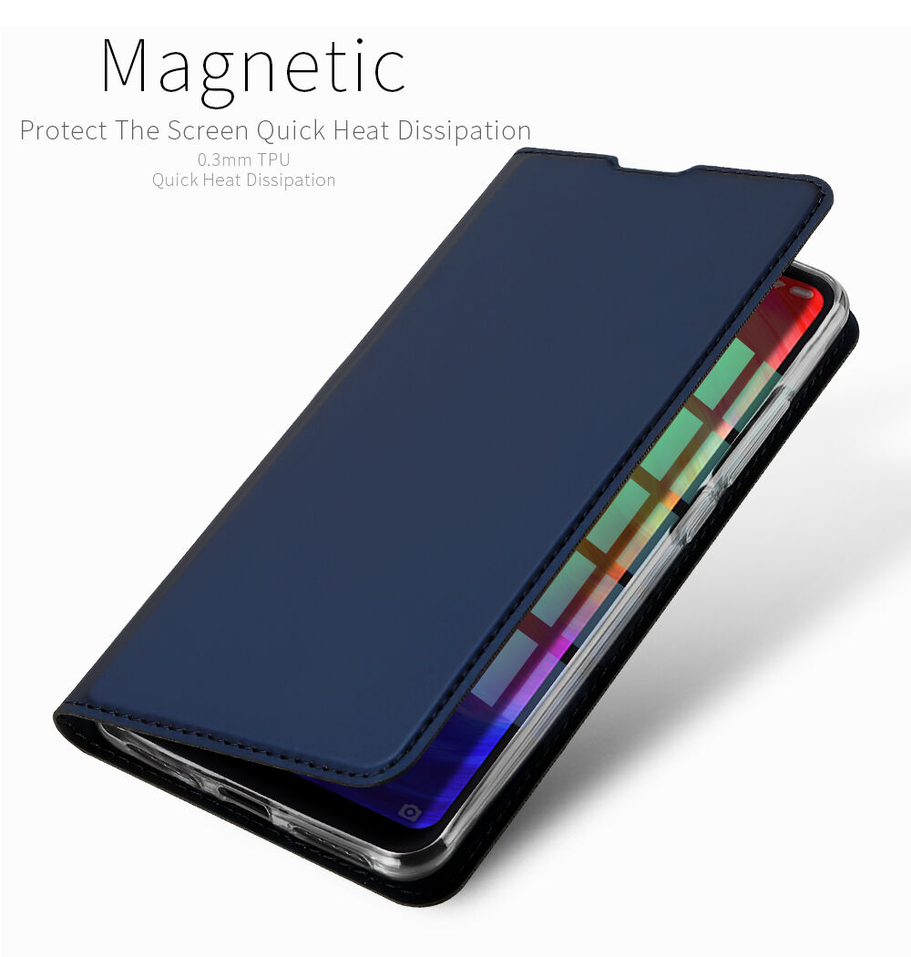 Dux Ducis bőr tok kártyatároló rekesszel Xiaomi Redmi Note 7 - kék