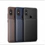 Ipaky puha védő tok karbon szál textúrával Xiaomi Redmi Note 6 - fekete