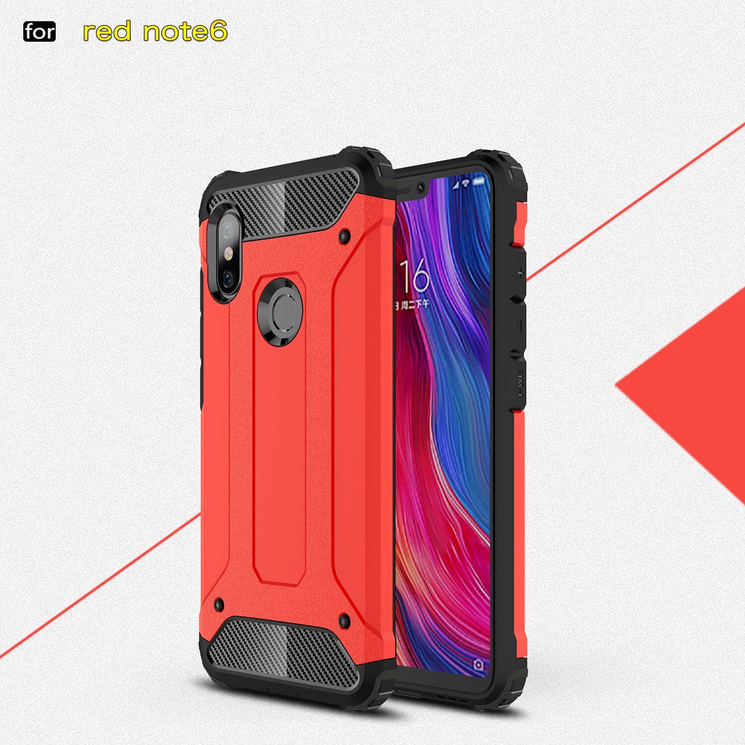 Szuper tartós Armor tok Xiaomi Redmi Note 6 - kék