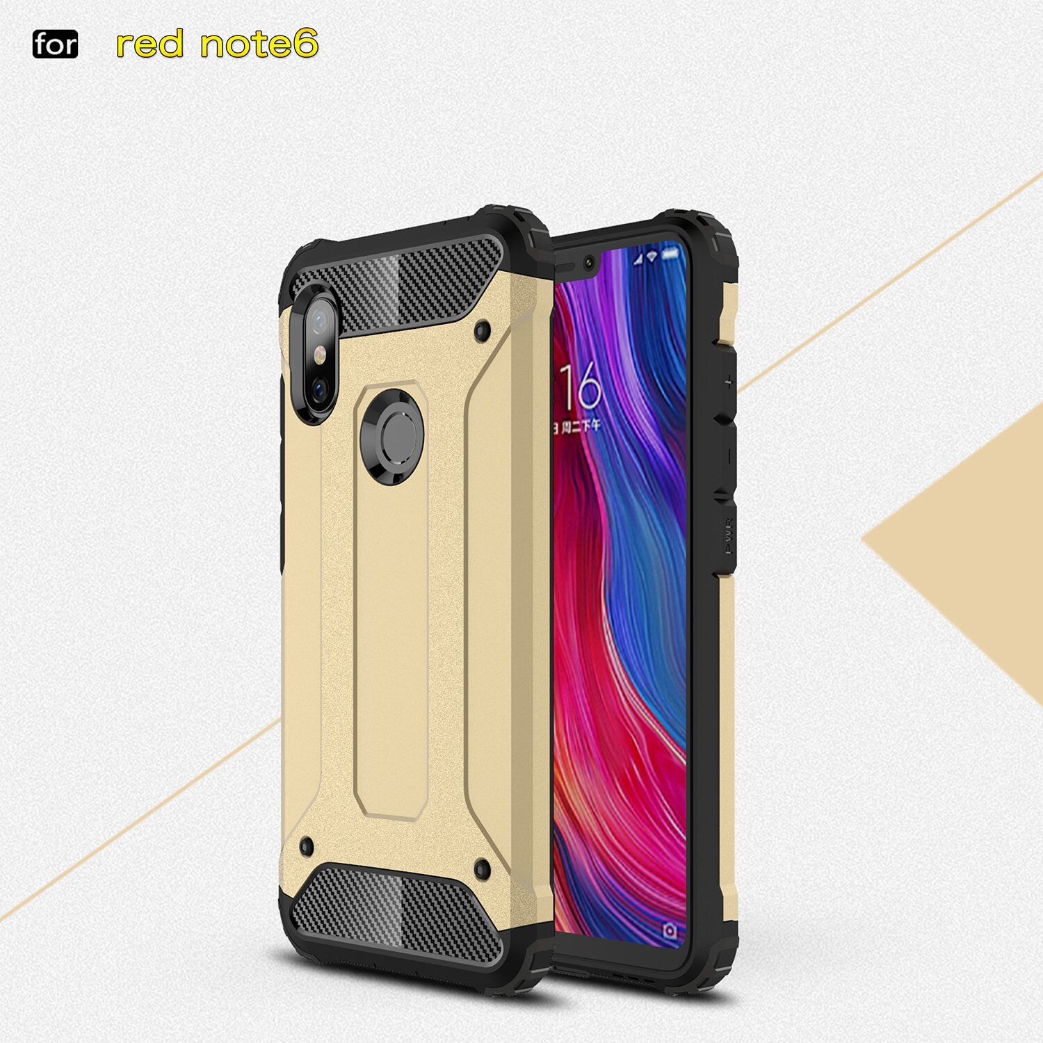 Szuper tartós Armor tok Xiaomi Redmi Note 6 - kék