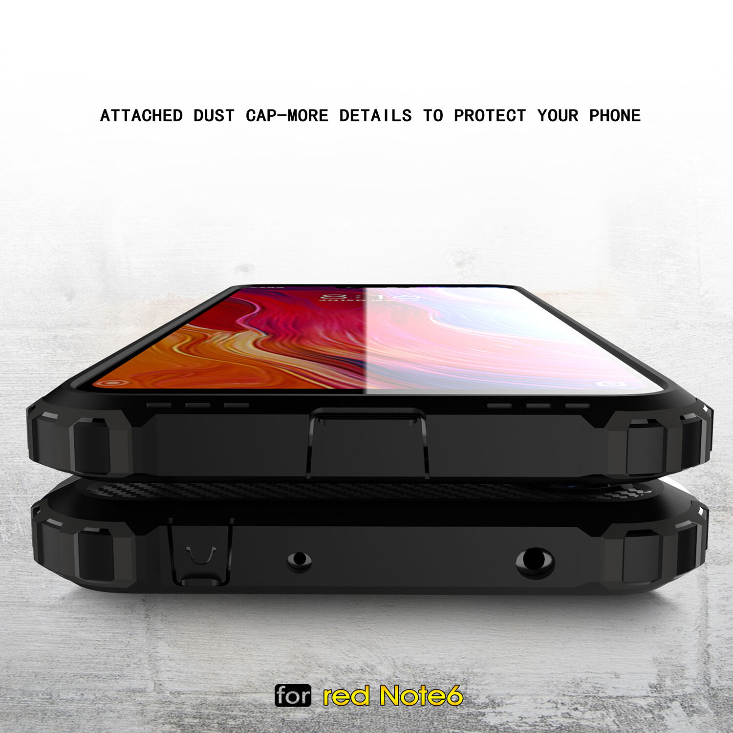 Szuper tartós Armor tok Xiaomi Redmi Note 6 - ezüst