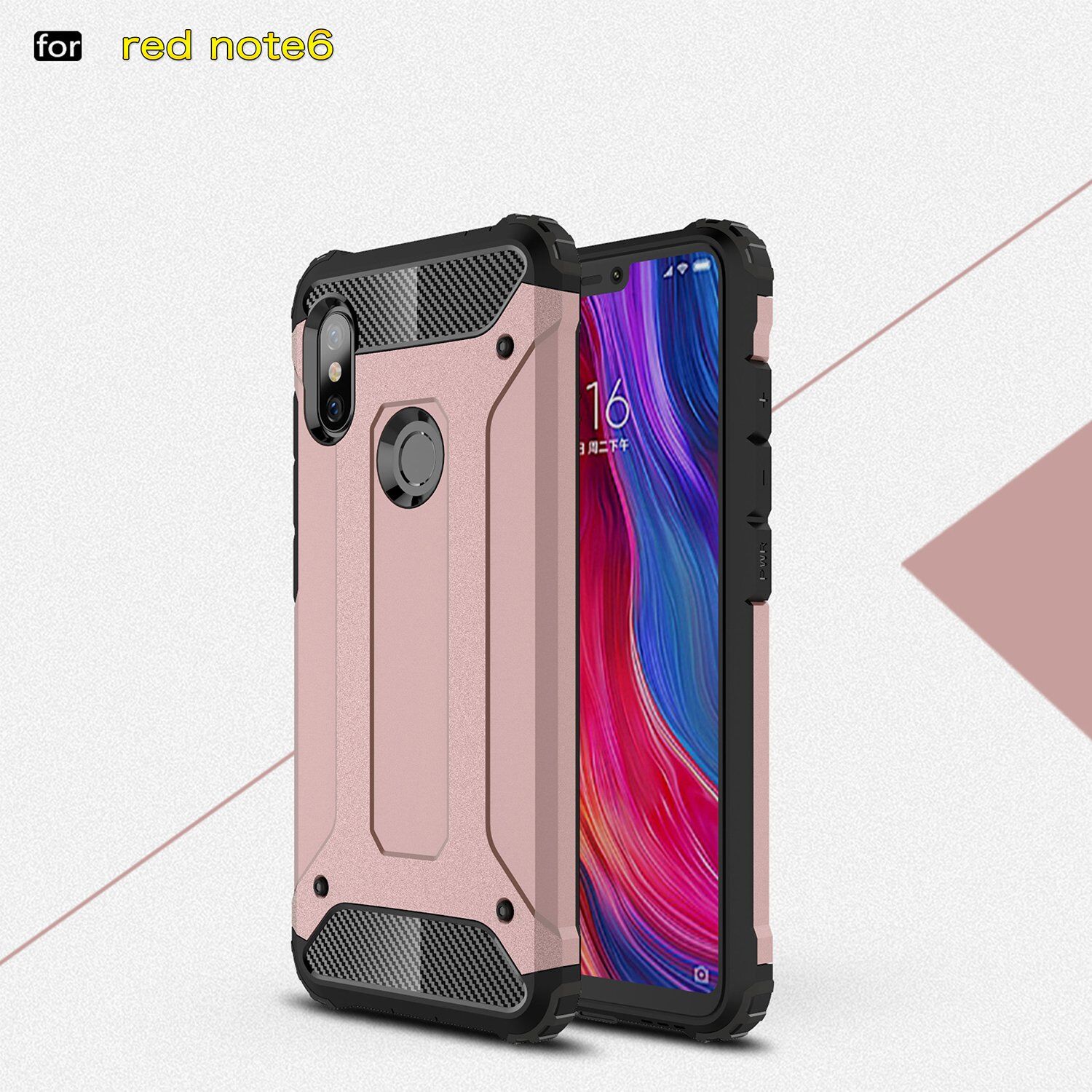 Szuper tartós Armor tok Xiaomi Redmi Note 6 - ezüst