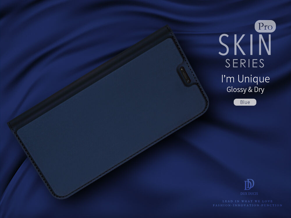 Dux Ducis védő bőr tok Xiaomi Redmi Note 6 - sötétkék
