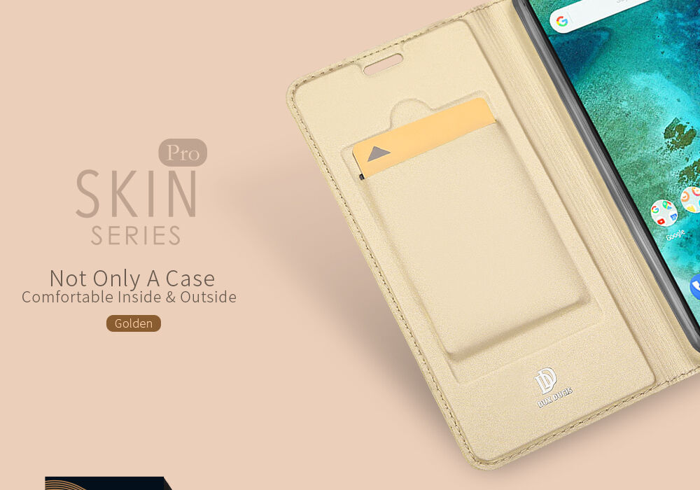 Dux Ducis védő bőr tok Xiaomi Redmi Note 6 - sötétkék