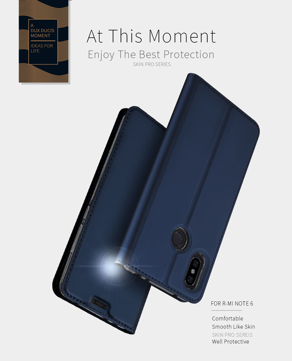 Dux Ducis védő bőr tok Xiaomi Redmi Note 6 - arany