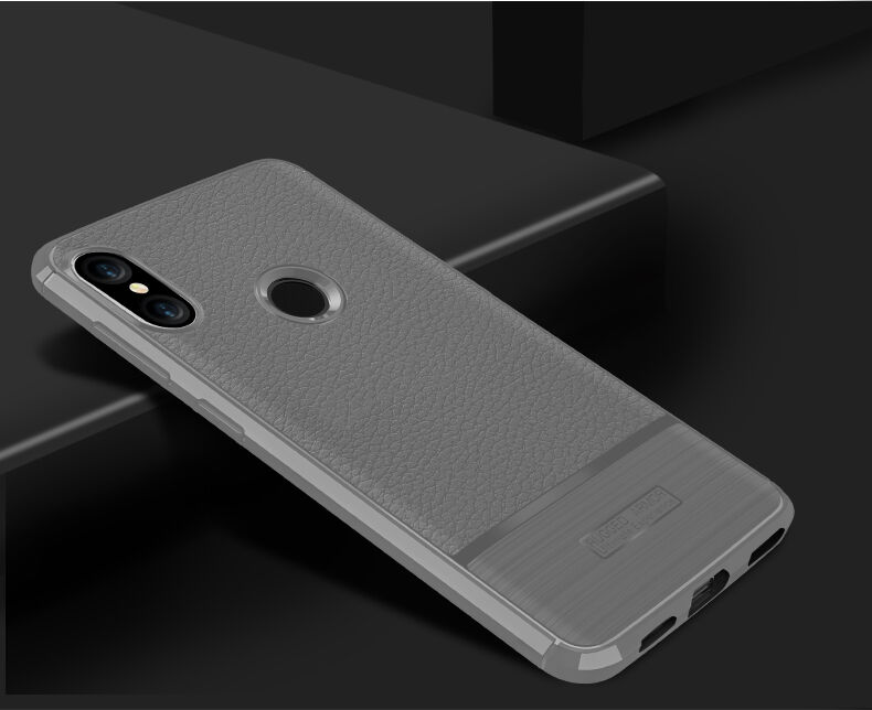 Tok csiszolt és bőr textúrával Xiaomi Mi A2 Lite - fekete