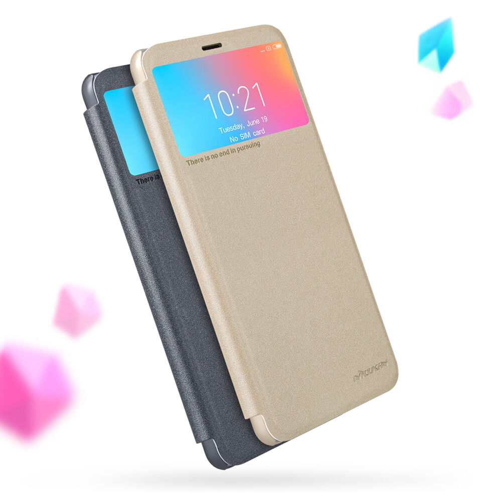 Nillkin védő bőr tok ablakkal Xiaomi Redmi 6 - szürke