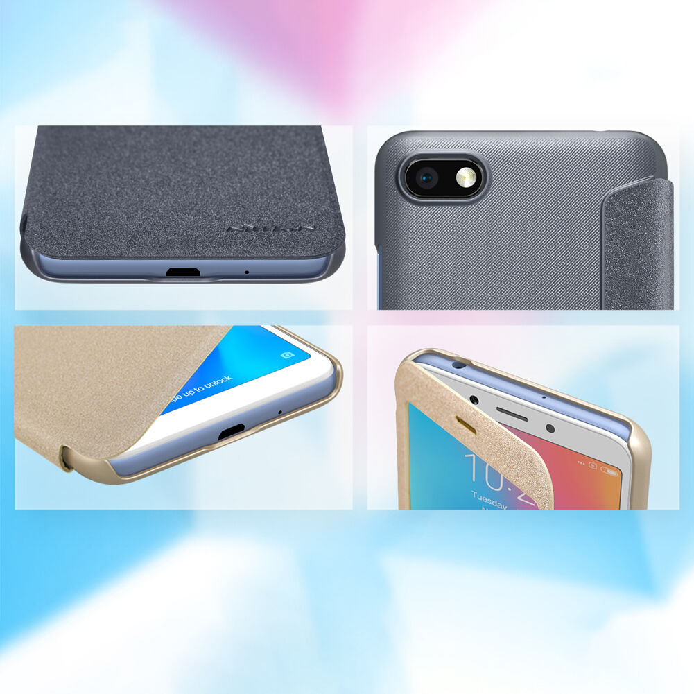 Nillkin védő bőr tok ablakkal Xiaomi Redmi 6 - szürke