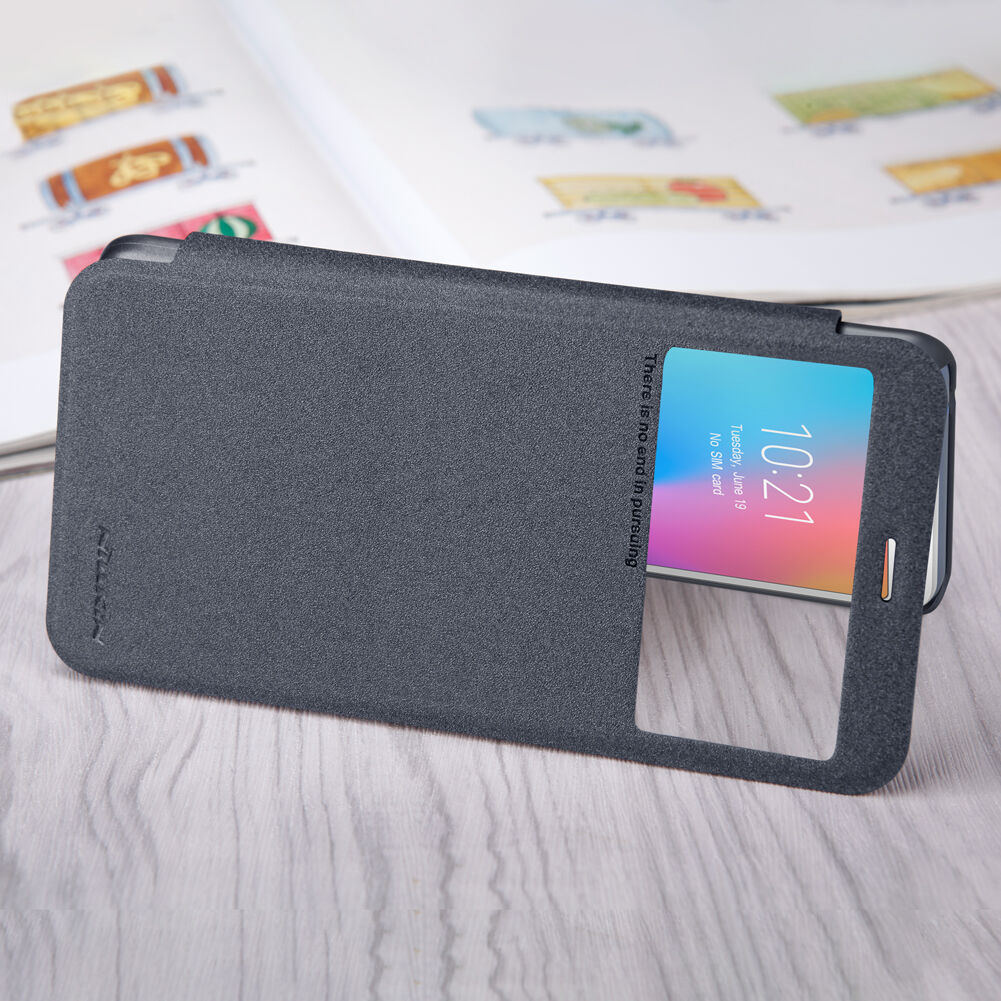 Nillkin védő bőr tok ablakkal Xiaomi Redmi 6 - szürke