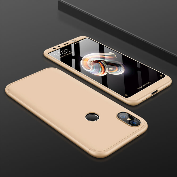 GKK hátsó és elülső védő tok Xiaomi Mi A2 - rózsaszín-arany