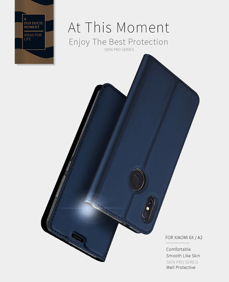 Dux Ducis védő bőr tok Xiaomi Mi A2 - sötétszürke