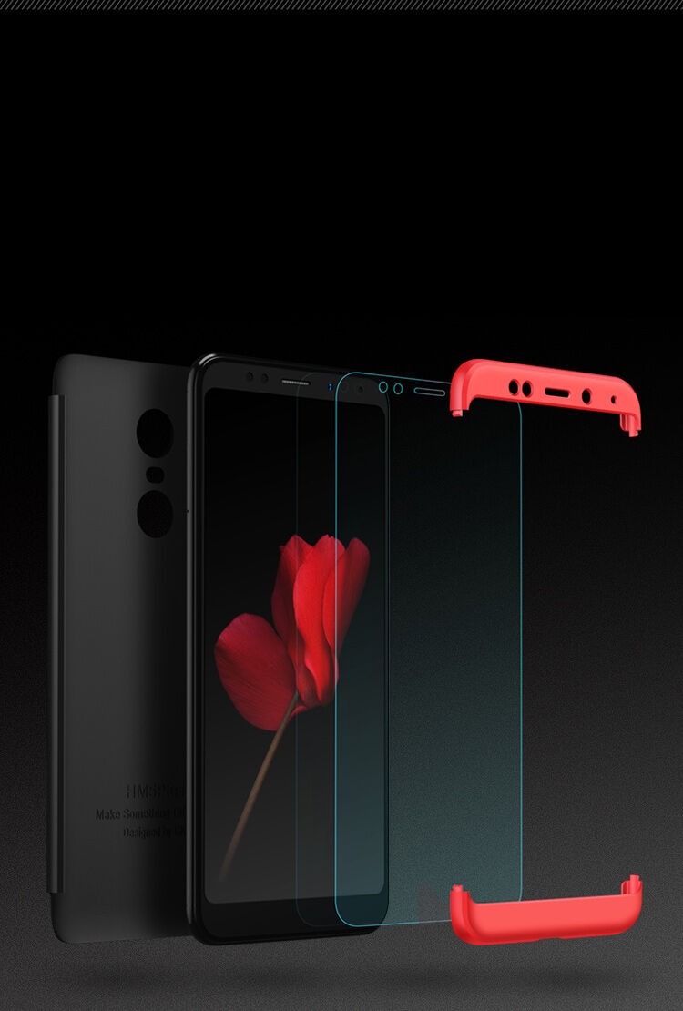 GKK hátsó tok extra szél védővel Xiaomi Redmi Note 5 - rózsaszín-arany
