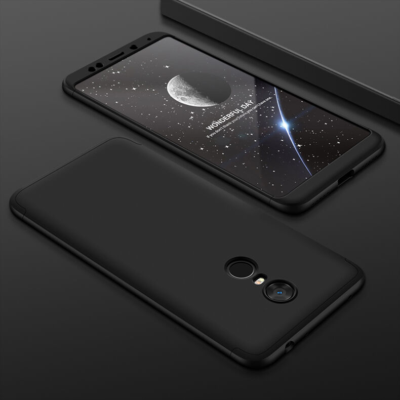 GKK hátsó tok extra szél védővel Xiaomi Redmi Note 5 - fekete