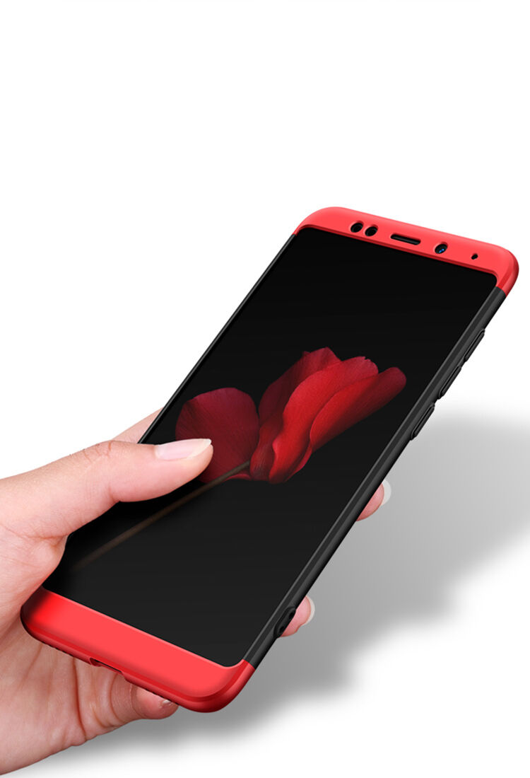 GKK hátsó tok extra szél védővel Xiaomi Redmi Note 5 - piros-fekete