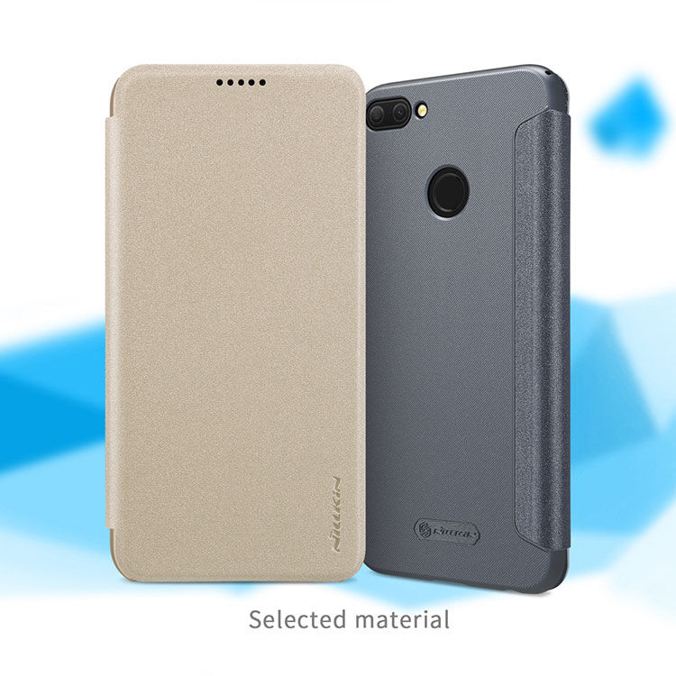 Nillkin Sparkle flip cover tok Honor 9 (2018) - fekete