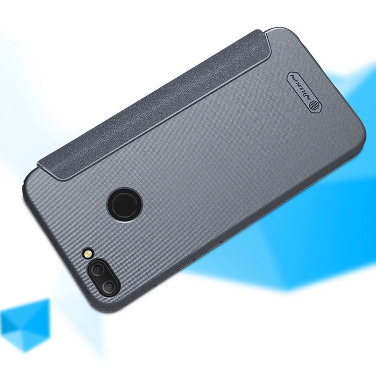 Nillkin Sparkle flip cover tok Honor 9 (2018) - fekete