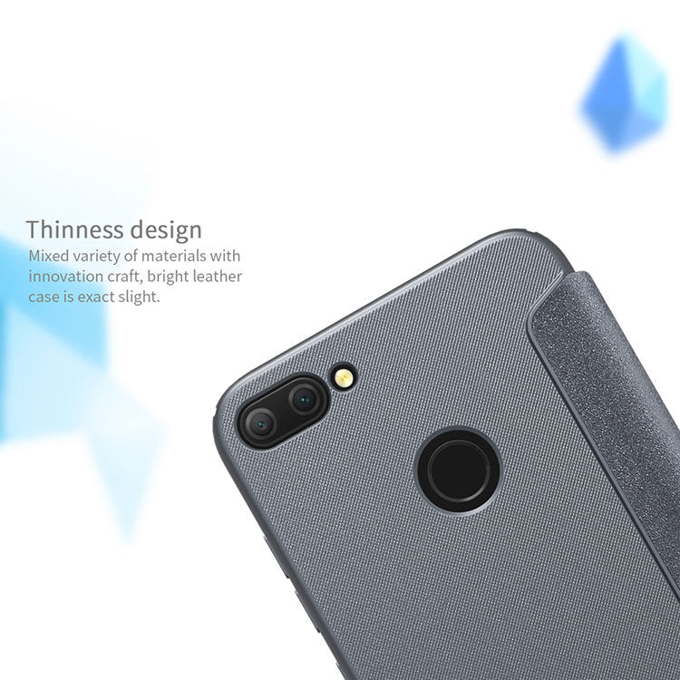Nillkin Sparkle flip cover tok Honor 9 (2018) - fekete