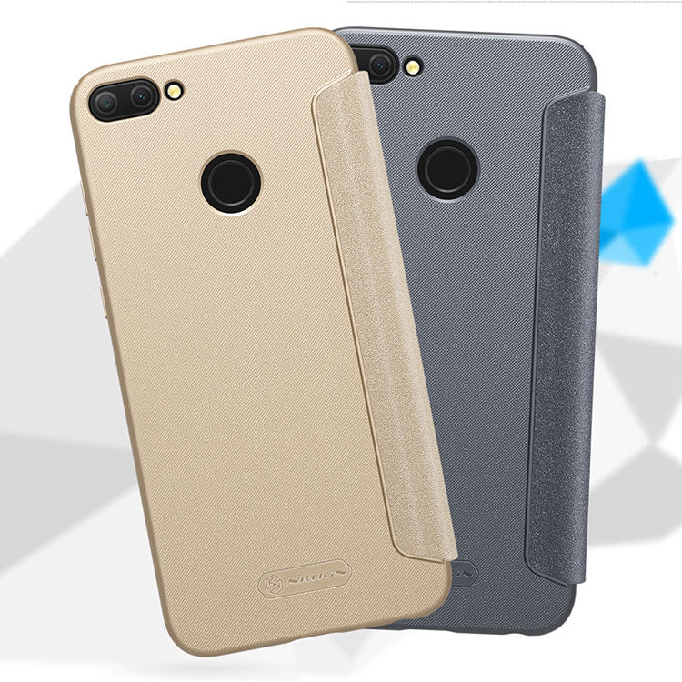 Nillkin Sparkle flip cover tok Honor 9 (2018) - fekete