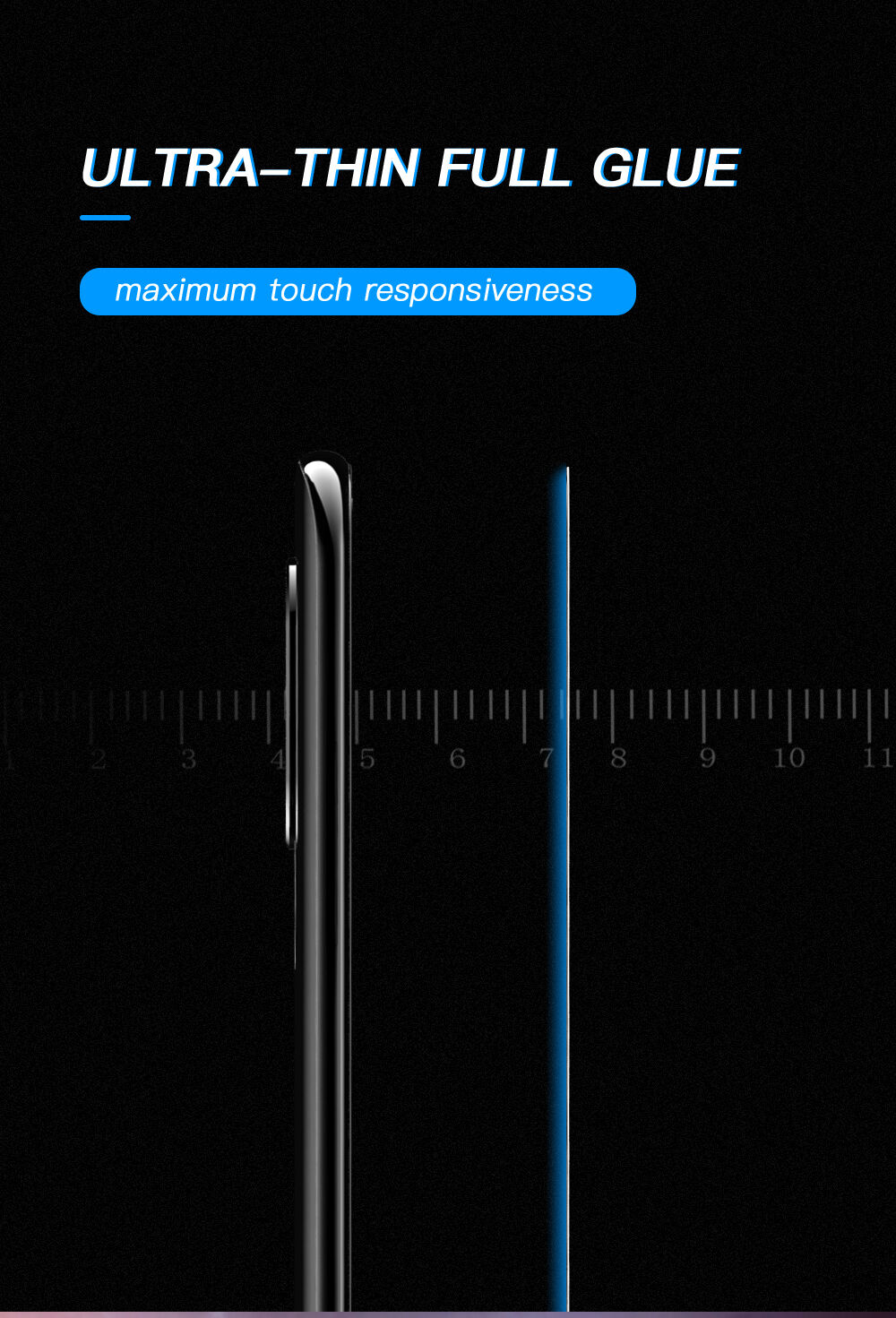 Amorus edzett 3D üveg Xiaomi Mi 8 Lite - fekete