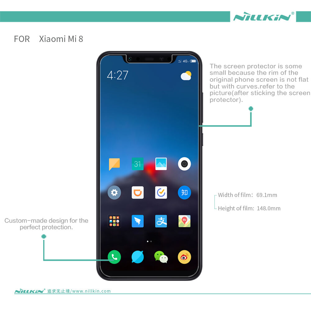 Nillkin védő fólia Xiaomi Mi 8 - átlátszó