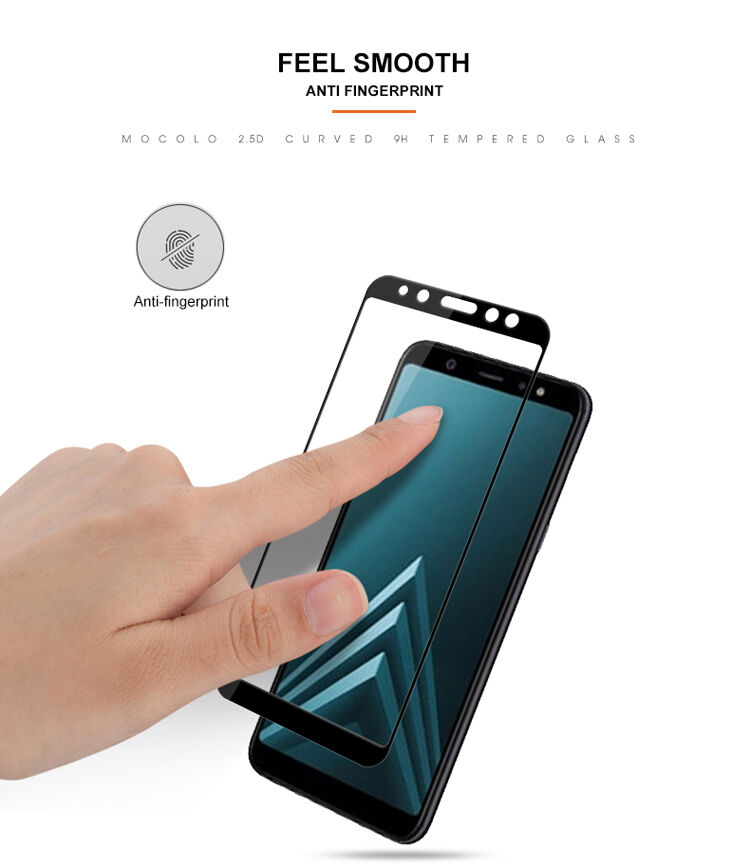Mocolo edzett 3D üveg Samsung Galaxy A6 (2018) - fekete