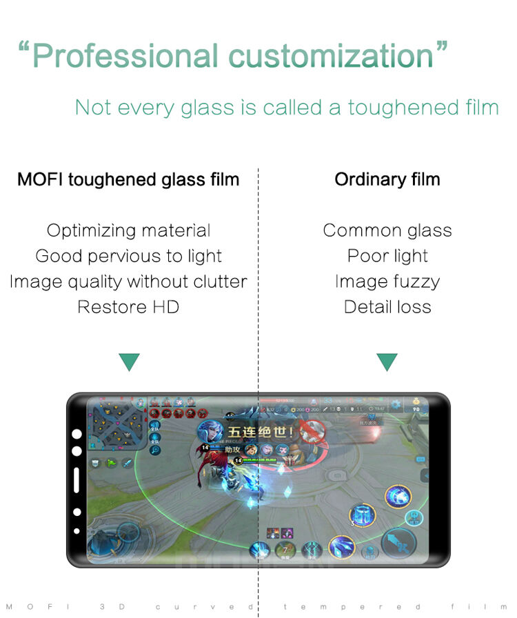 Mofi edzett 3D üveg Samsung A8 Plus (2018) - fekete