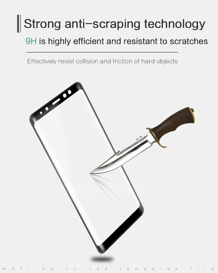 Mofi edzett 3D üveg Samsung A8 Plus (2018) - fekete