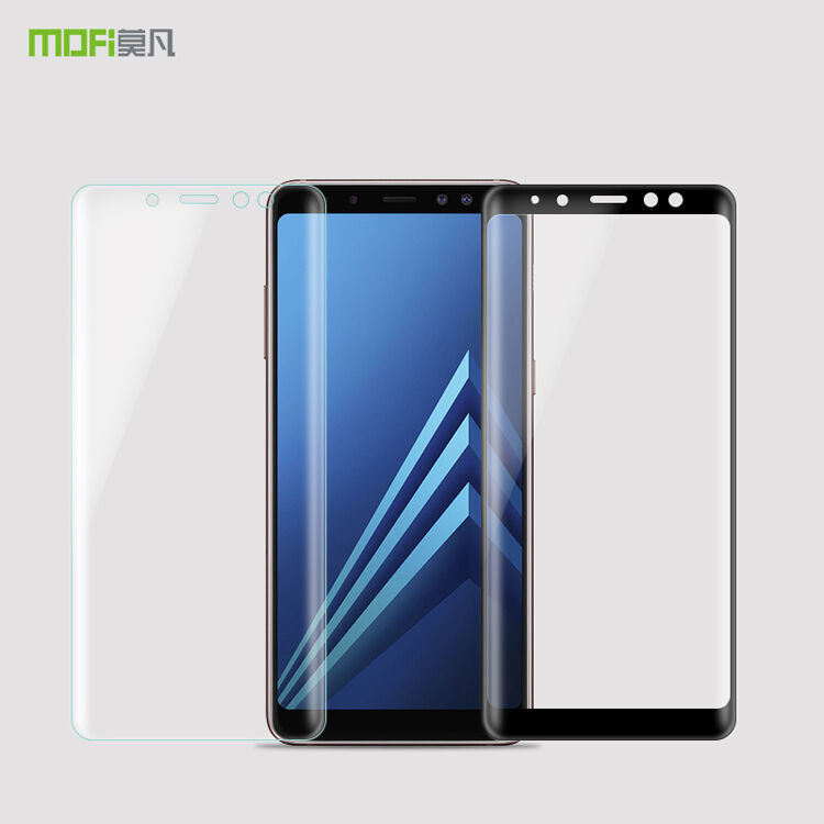 Mofi edzett 3D üveg Samsung A8 Plus (2018) - fekete