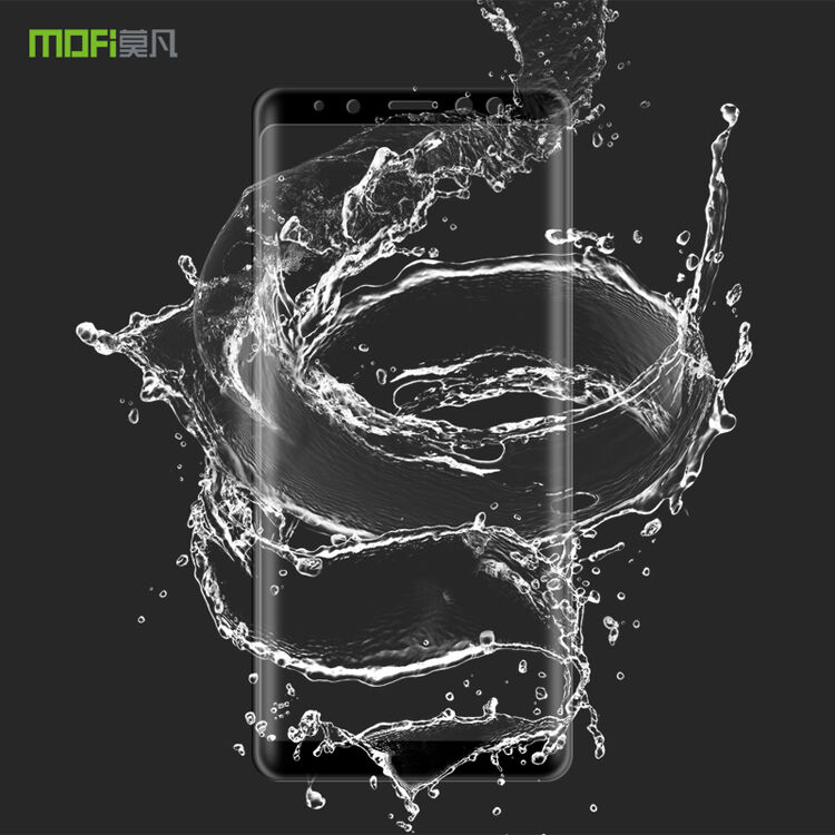 Mofi edzett 3D üveg Samsung A8 Plus (2018) - fekete