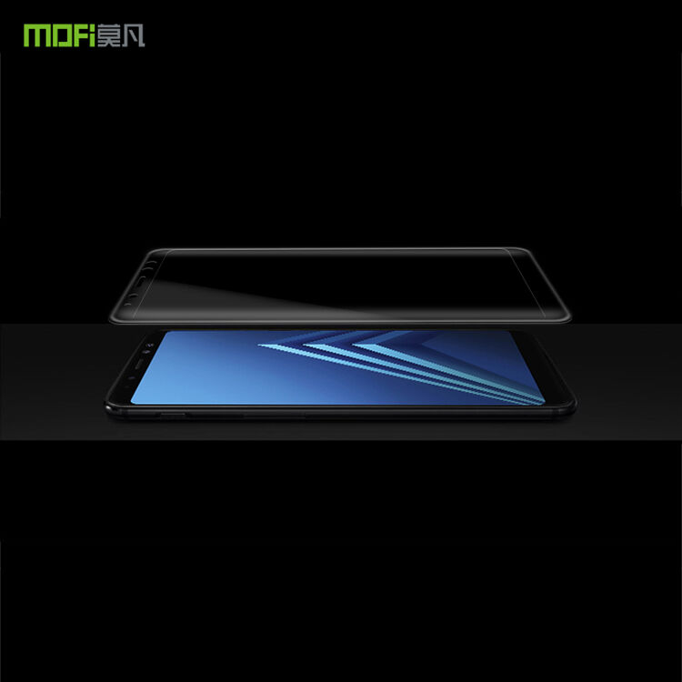 Mofi edzett 3D üveg Samsung A8 Plus (2018) - fekete