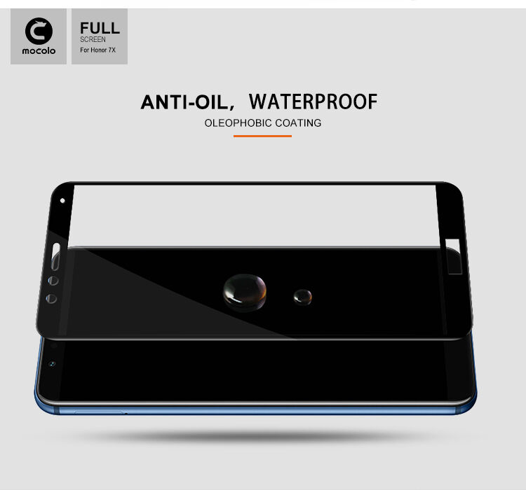 Mocolo edzett 3D üveg Honor 7X - fekete