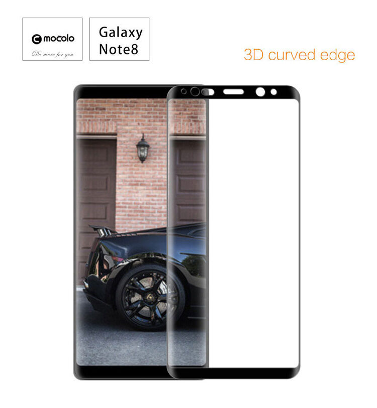 Mocolo edzett 3D üveg Samsung Galaxy Note 8 - fekete
