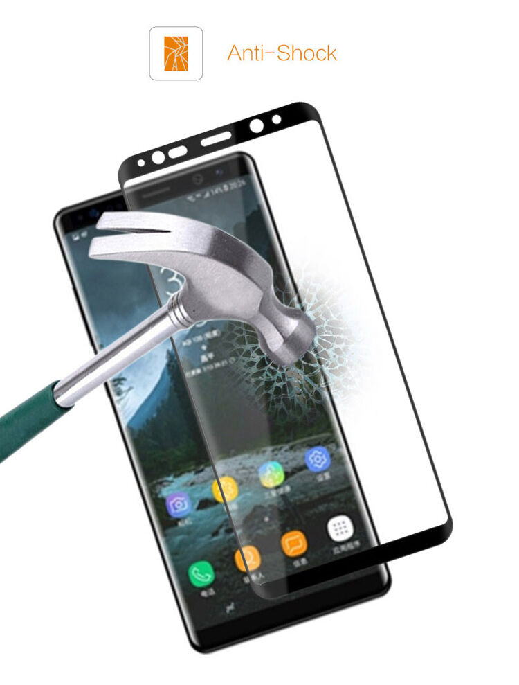 Mocolo edzett 3D üveg Samsung Galaxy Note 8 - fekete