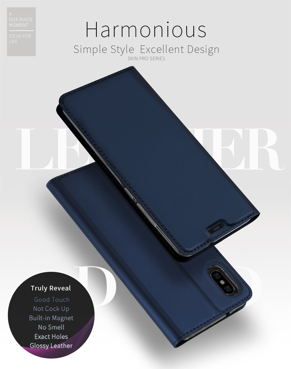 Dux Ducis Skin Pro flip cover tok Xiaomi Mi 8 - arany