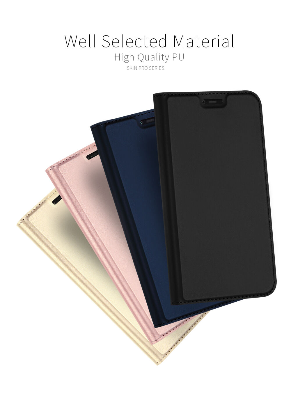 Dux Ducis Skin Pro flip cover tok Xiaomi Mi 8 - rózsaszín-arany